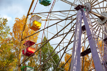 Old ferris wheel in a park