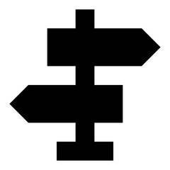 
Signpost solid icon 
