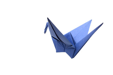Fototapeta premium Origami blue bird paper