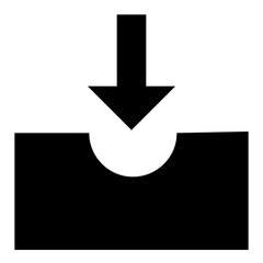 
Office drawer glyph icon 
