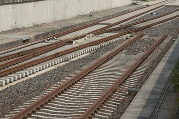 tracks and rails in railroad construction