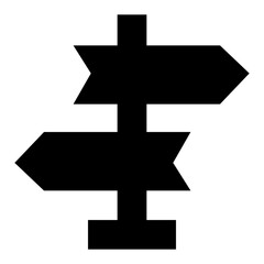 
Signpost solid icon 
