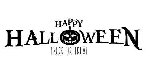 happy halloween background with happy halloween lettering vector illustration