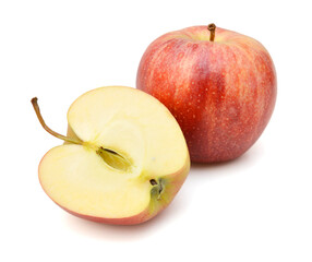 Fresh red apples isolated on white background 