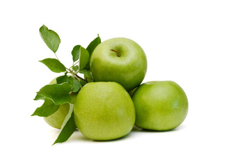 Fresh red apples isolated on white background 