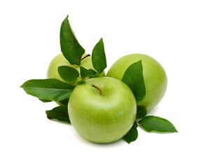 Fresh red apples isolated on white background 