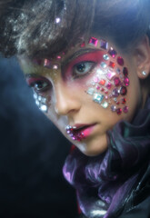 portrait of woman with artistic make-up