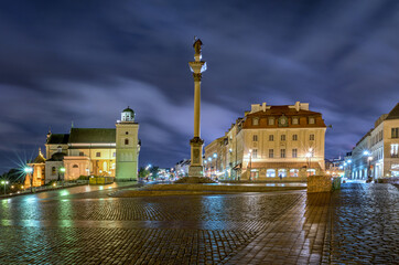 Kolumna Zygmunta, Krakowskie Przedmieście, Stare Miasto - Warsaw by Night - 382671232