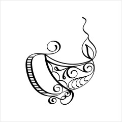 Diwali Diya Pen Ink Style M_2009025