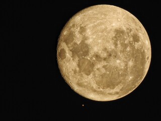 full moon over black