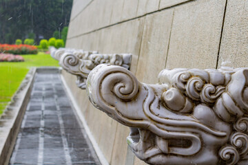 Afternoon rainy view of the National Chiang Kai-shek Memorial Hall