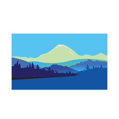 Naklejka premium landscape illustration mountain nature abstract background colorful design vector