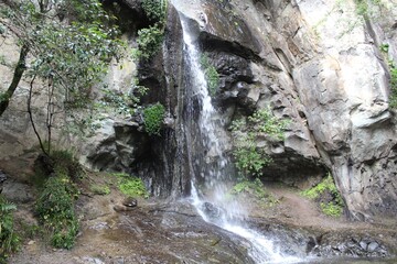 waterfall in the mountains