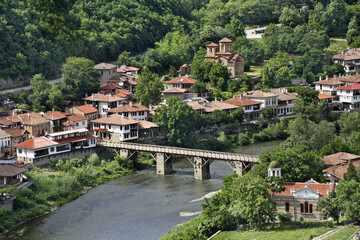 Fototapeta na wymiar Quarter Asenova in Veliko Tarnovo. Bulgaria