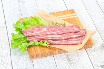 Raw Thick pork steak for cooking