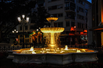 Illuminated fountain, Torremolinos, Spain