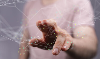 script binary code interface digital touch