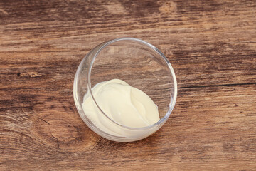 Sour cream in the bowl
