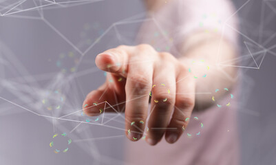 media binary code interface digital touch