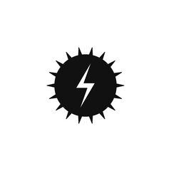 Solar power icon for your website, logo, app, UI, product print. Solar power concept flat Silhouette vector illustration icon. EPS vector file