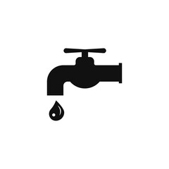 Water tap icon for your website, logo, app, UI, product print. Water tap concept flat Silhouette vector illustration icon. EPS vector file
