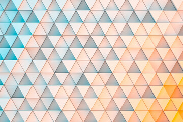 Fototapeta na wymiar Repeating triangle cubes background, 3d rendering.