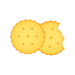 Illustration of crackers on a white background. Food