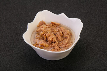 Canned tuna fillet for salad