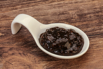 Black Pepper sauce in the bowl