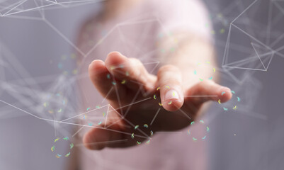net binary code interface digital touch