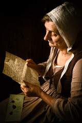 Medieval woman reading