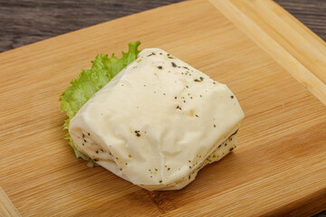 Halloumi cheese with mint for grill