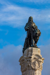 Denkmal für Marquis De Pombal In Lissabon Portugal	
