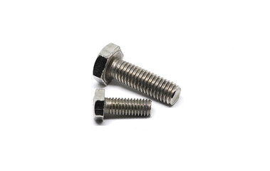 Hex bolt  isolated on white background