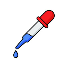 Liquid Dropper flat line icon