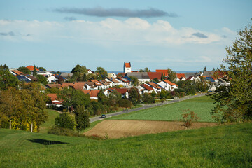 Panoram von Kreenheinstetten im Oberen Donautal im Landkreis Sigmaringen