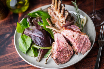 roasted lamb rack with red wine © ahirao