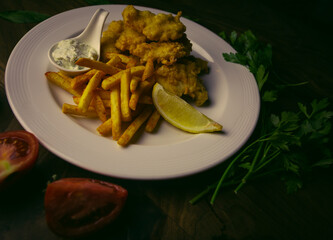 fish chips with French fries
