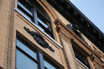 Fototapeta na wymiar Exterior Close Up of Historical Downtown Building