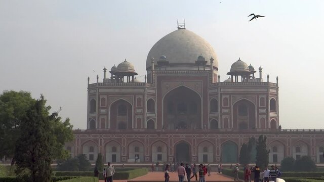 Wide, exterior of the Humayun's Tomb, New Delhi, Delhi, India