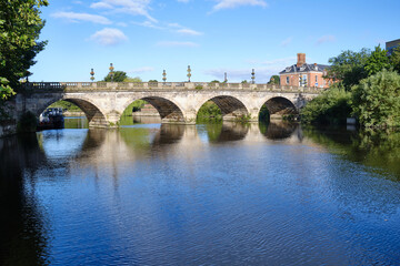 Fototapeta na wymiar River Severn in Shrewsbury, Shropshire, UK