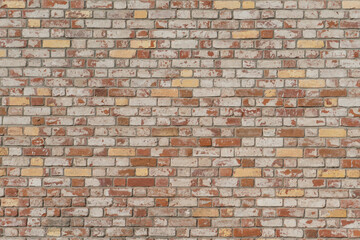 Vintage old brick wall building background texture. Different colors of bricks