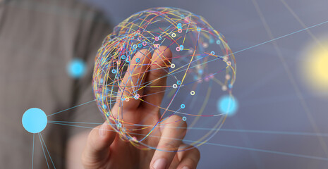 organization chart team concept networking technology.