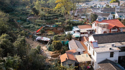 Fototapeta na wymiar An aerial view of a city