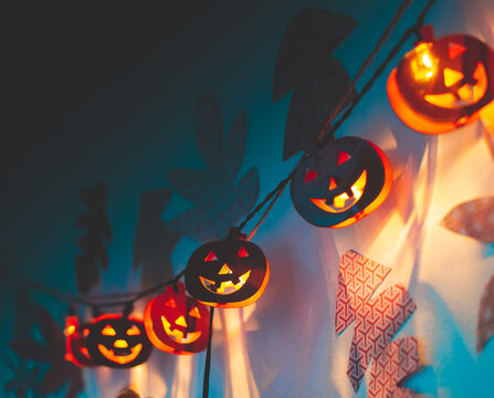 halloween pumpkin fairy lights
