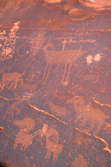 Petroglyphs, Courthouse Wash Rock Art, Moab Canyon, Moab, Arches National Park, Colorado Plateau, Utah, Grand County, Usa, America