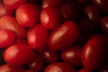 Grape / cherry red tomato macro close up