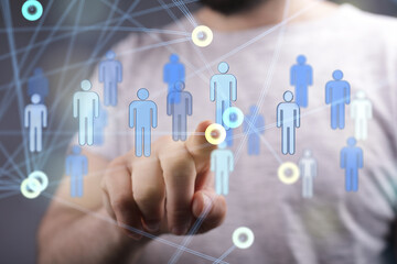Obraz premium Business and communications group digital.