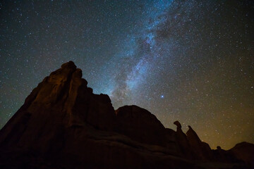 Stars, Park Avenue, Arches National Park, Colorado Plateau, Utah, Grand County, Usa, America