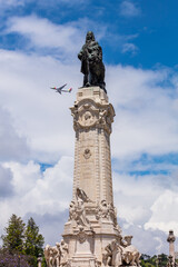 Denkmal für Marquis De Pombal In Lissabon Portugal	
